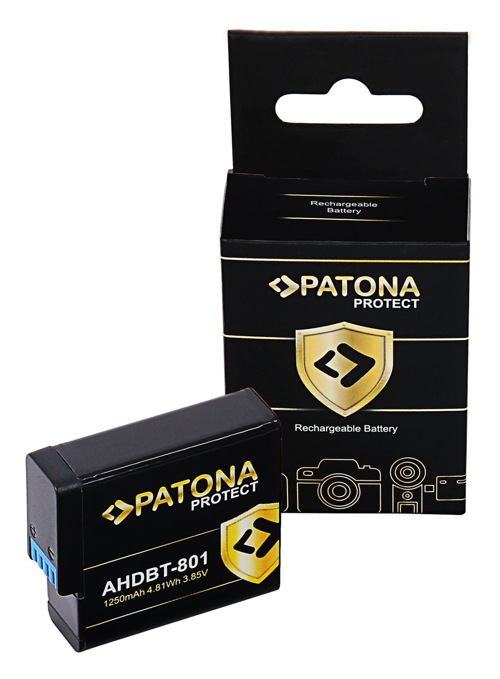 PATONA PROTECT Akku für GoPro Hero 8 AHDBT-801 Hero 7 AHDBT-701 Hero 6 Hero 5 AHDBT-501