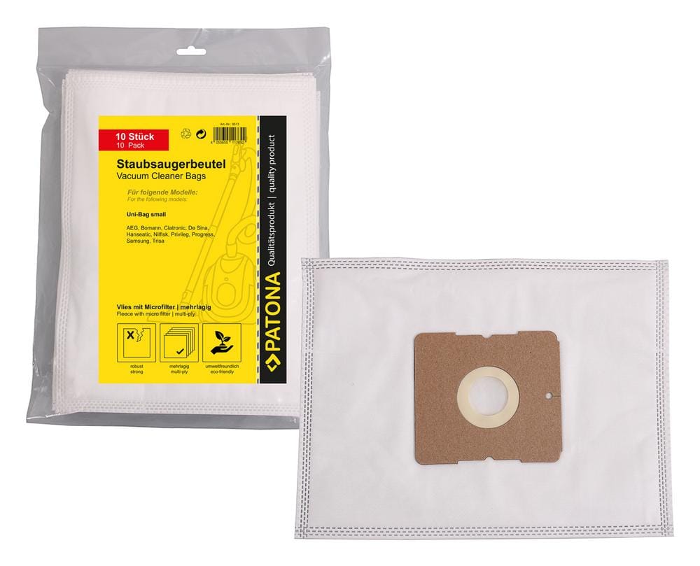 PATONA 10 Staubsaugerbeutel Vlies mehrlagig inkl. Microfilter für AEG Größe 50