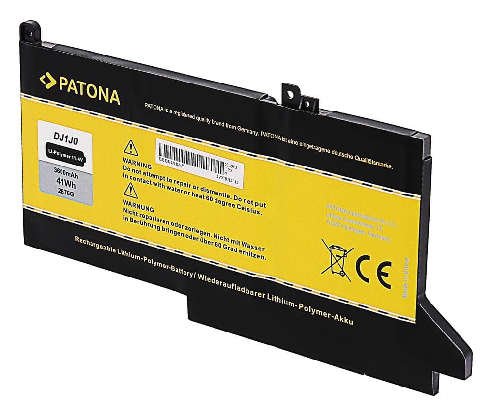 PATONA Akku für Dell Latitude 12 E7000 12 E7280 12 E7480 E7290 E7380 E7390 E7490 DJ1J0 451-BBZL PGFX4