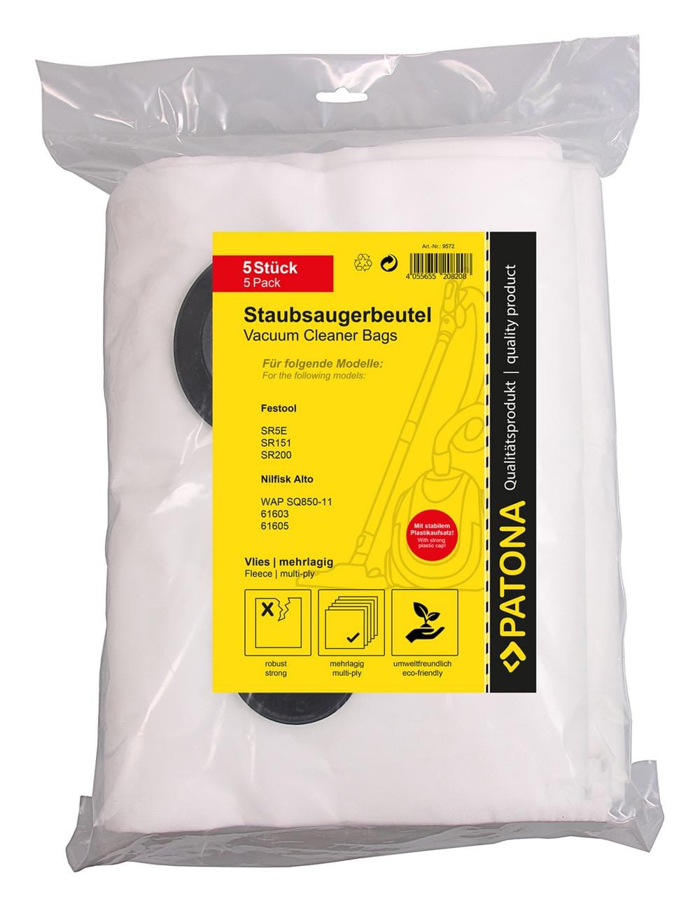 PATONA 5 Staubsaugerbeutel mehrlagig Vlies für Festool SR5E SR151 SR200 SR201 SR203 Nilfisk Alto 6160 PATONA 5 Staubsaugerbeutel mehrlagig Vlies für Festool SR5E SR151 SR200 SR201 SR203 Nilfisk Alto 6160