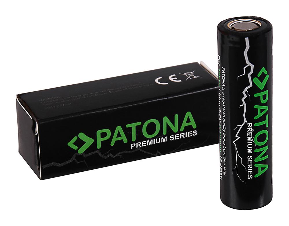 PATONA Premium 18650 Li‑Ion Akku ungeschützt flattop 3,7 V 3500 mAh für E‑Zigaretten Powerbanks Taschenlampen e‑Bike