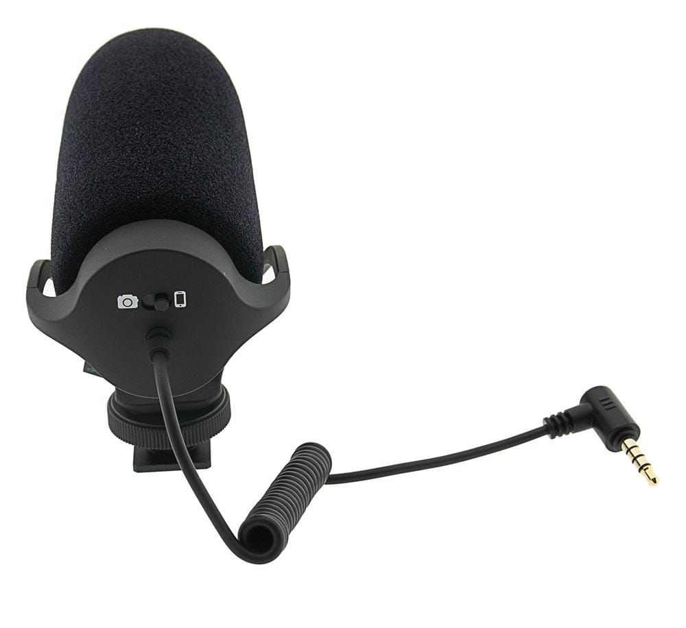 PATONA Premium Mikrofon inkl. Ansteckmikrofon für DSLR Kamera Camcorder und Smartphone