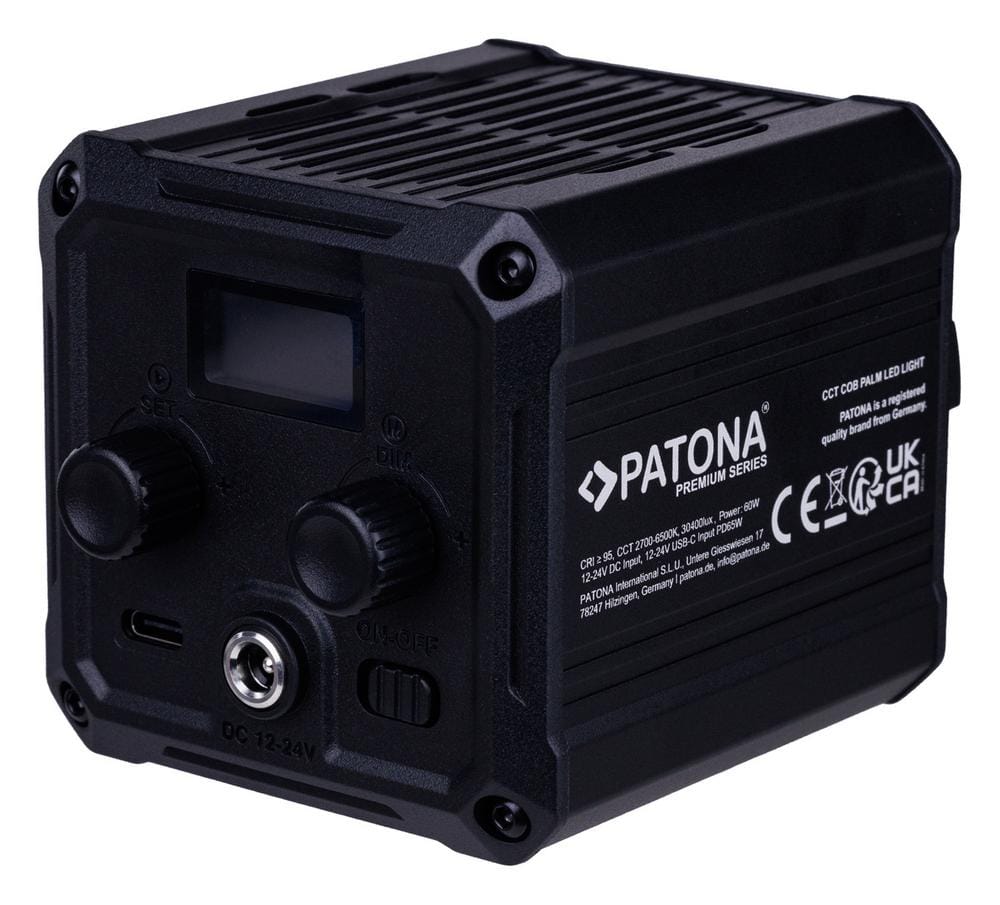 PATONA Premium LED professionelles Fotolicht und Videolicht 60W COB ML-600 inkl. Tragetasche