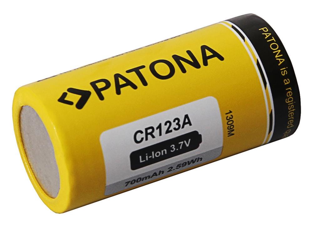 PATONA Akku CR123A 16340 Li-Ion 3,7 V 700 mAh für Digitalkameras LED-Taschenlampen Laserpointern Video-Überwachungssysteme Modellbau PATONA Akku CR123A 16340 Li-Ion 3,7 V 700 mAh für Digitalkameras LED-Taschenlampen Laserpointern Video-Überwachungssysteme Modellbau
