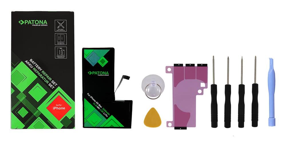 PATONA Premium Akku für Apple iPhone XS Max A1921 A2101 A2102 A2103 A2104 616-00502 616-00507 inkl. Werkzeugset
