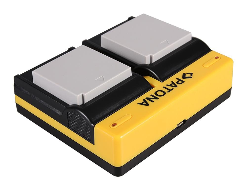 PATONA Dual Ladegerät für Samsung IA-BP85ST HMX H104 H105 H106 HMXH100 inkl. Micro-USB