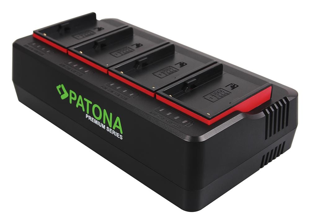 PATONA Premium 4-fach Ladegerät für Sony BP-U30 BP-U60 BP-U90 BP-U95 PATONA Premium 4-fach Ladegerät für Sony BP-U30 BP-U60 BP-U90 BP-U95