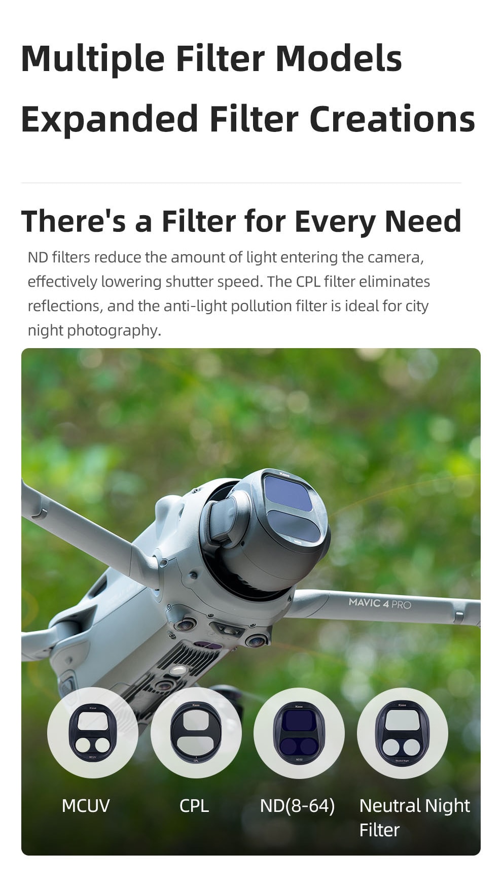 DJI Mavic 4 Pro Polfilter CPL