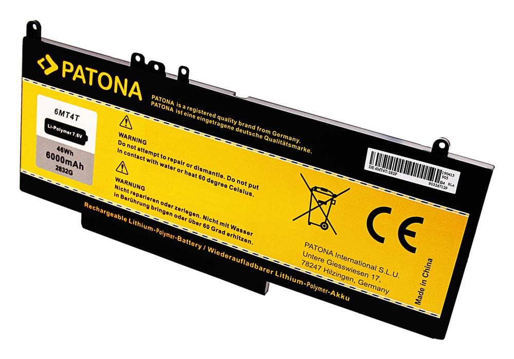 PATONA Akku für Dell Latitude Serie E5470 14 14 5000 14 5000 Serie E5470 14 E5470 Serie 6MT4T 7.6V