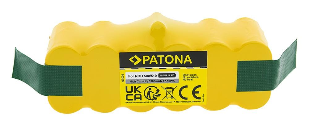 PATONA Akku 3300mAh für iRobot Roomba 80501 500 510 530 532 535 540 550 780 800 Serie