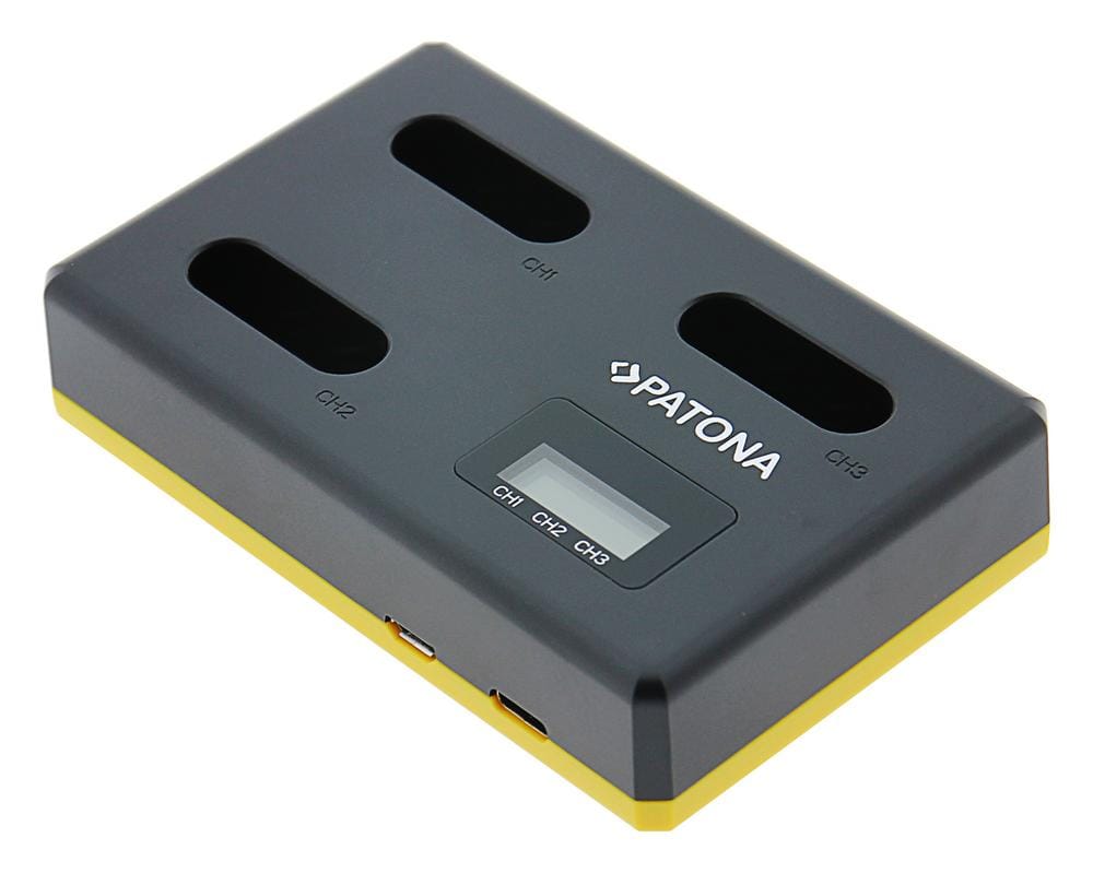 PATONA USB Triple Ladegerät für Sony NP-BX1 BX BX1 Cybershot DSC HX300 DSC HX50V DSC RX1 inkl.