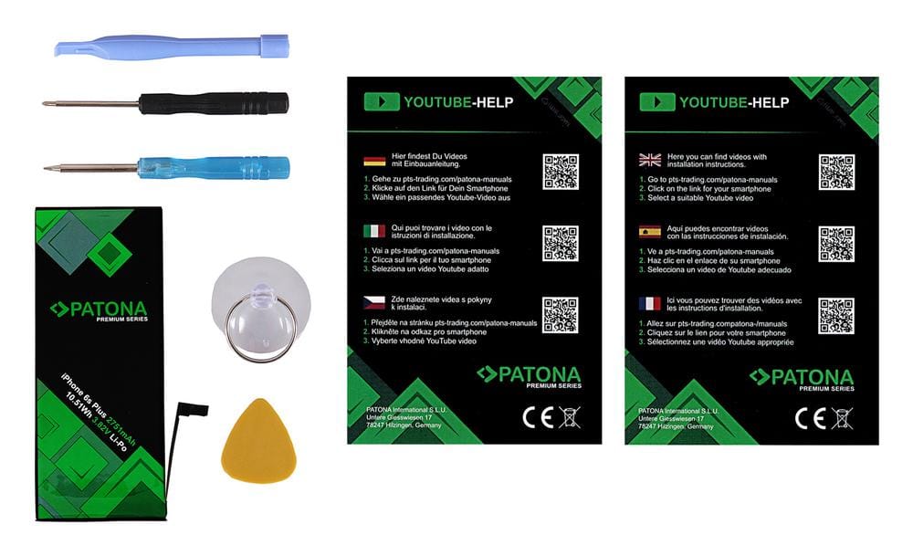 PATONA Premium Akku für Apple iPhone 6s Plus 616-00042 616-00045 A1522 A1524 A1593 A1634 A1687 A1699 PATONA Premium Akku für Apple iPhone 6s Plus 616-00042 616-00045 A1522 A1524 A1593 A1634 A1687 A1699
