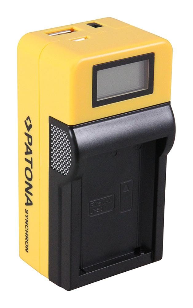 PATONA Synchron USB Ladegerät für Canon LPE10 LP-E10 mit LCD-Display