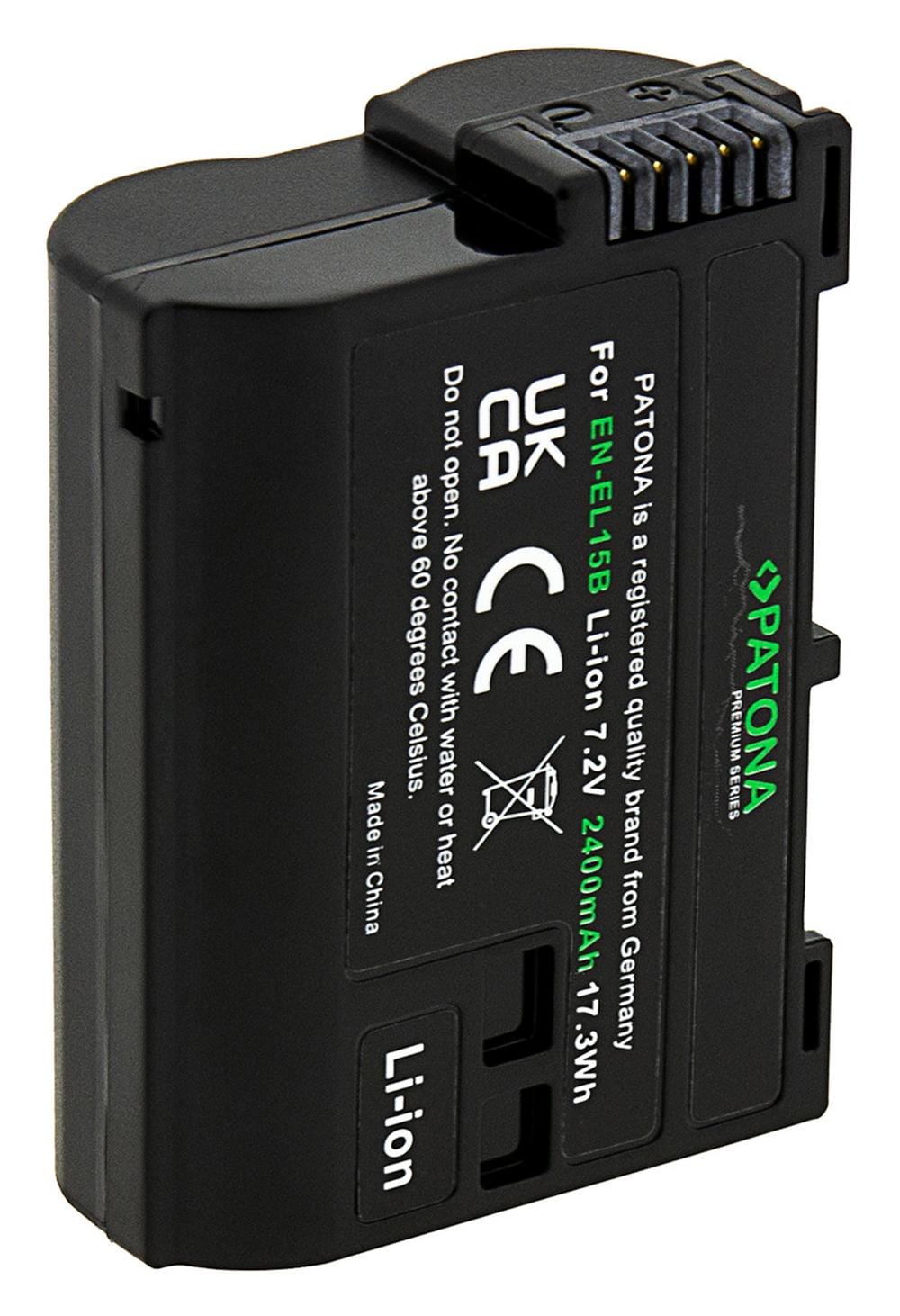 PATONA Premium Akku für Nikon V1 EN-EL15 EN-EL15B ENEL15 D7000 D800 D600 Z6 Z7 PATONA Premium Akku für Nikon V1 EN-EL15 EN-EL15B ENEL15 D7000 D800 D600 Z6 Z7