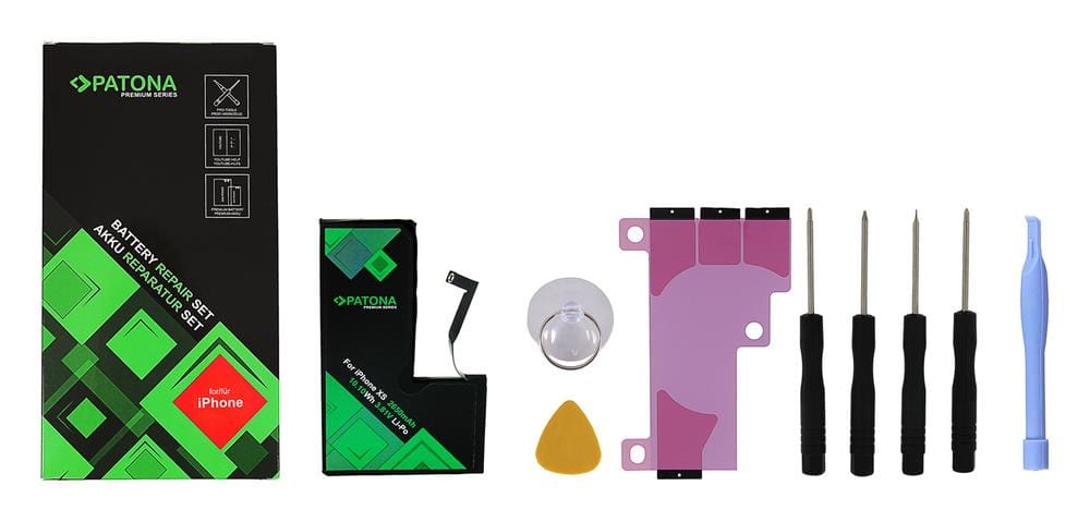 PATONA Premium Akku für Apple iPhone XS A1920 A2027 A2098 A2099 A2100 616-00512 616-00514 inkl. Werkzeugset