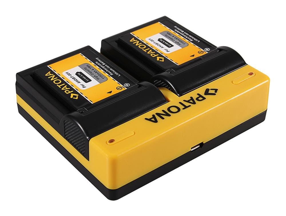 PATONA Dual Ladegerät für GoPro AHDBT-001 HD Hero 1 2 AHDBT-001 HD HD Helmet Hero HD inkl. Micro-USB PATONA Dual Ladegerät für GoPro AHDBT-001 HD Hero 1 2 AHDBT-001 HD HD Helmet Hero HD inkl. Micro-USB