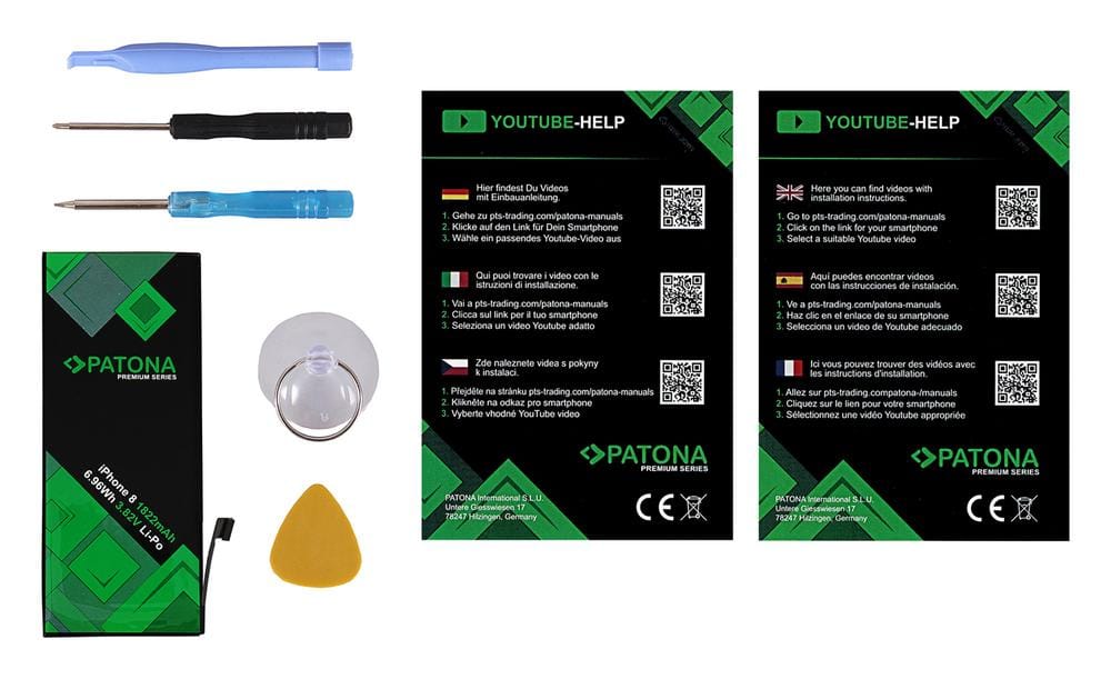 PATONA Premium Akku für Apple iPhone 8 8G 616-00357 inkl. Werkzeugset