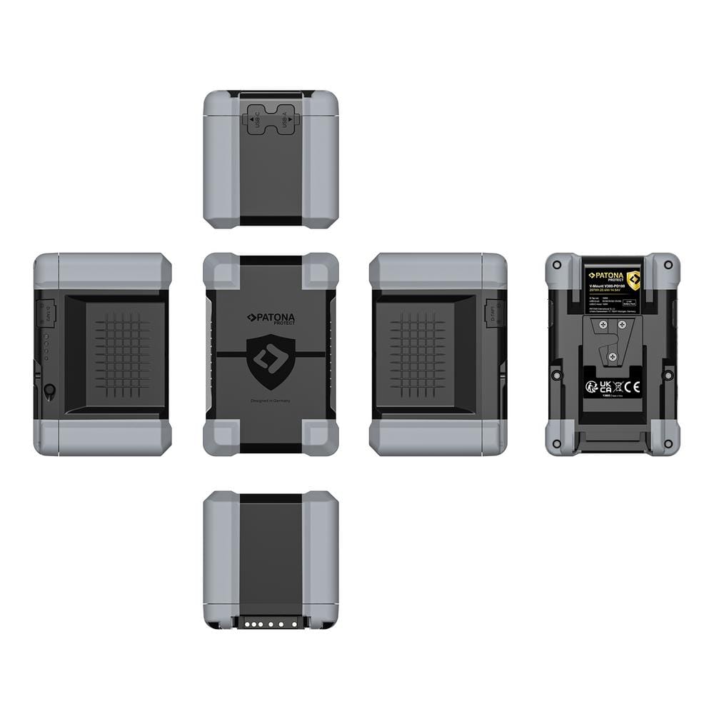 PATONA PROTECT V‑Mount Akku V300 PD100 297 Wh USB‑C USB‑A 2 × D‑Tap PATONA PROTECT V‑Mount Akku V300 PD100 297 Wh USB‑C USB‑A 2 × D‑Tap