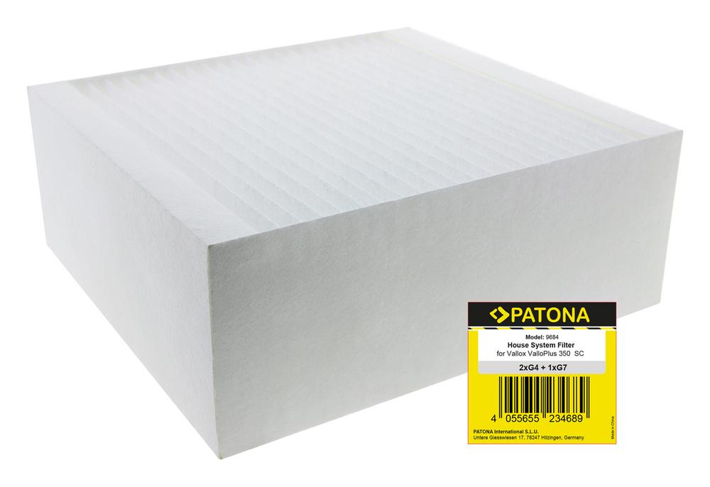 PATONA Filter G4 und F7 für Lüftungsanlage Vallox ValloPlus 350 SC