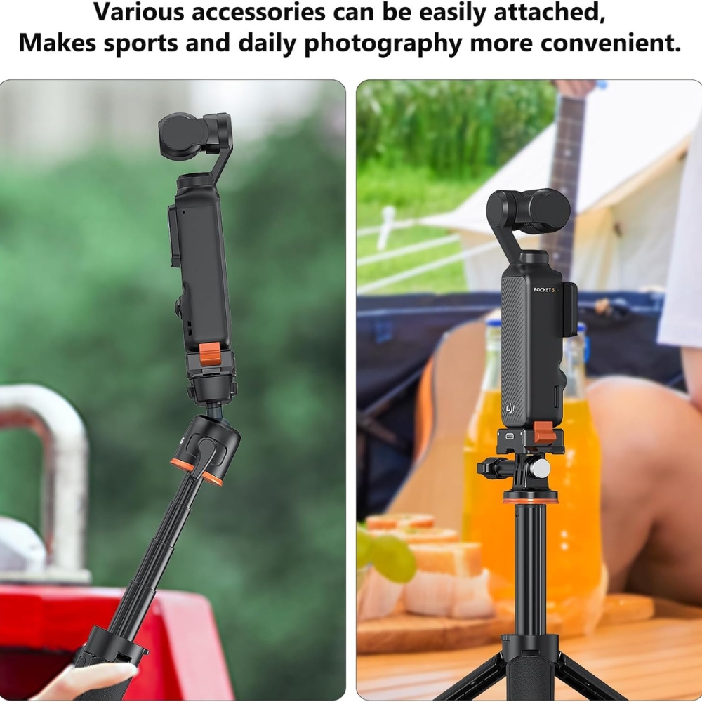 Adapter für DJI Osmo Pocket 3 - 4-in-1 Metallbasis mit Typ-C 1/4-Zoll-Gewinde