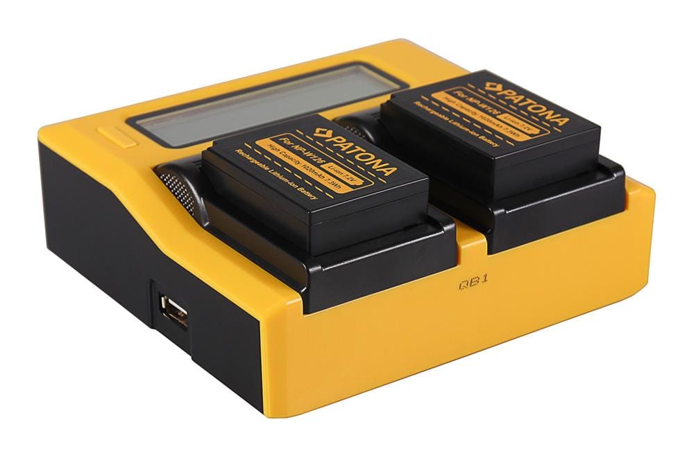 PATONA Dual LCD USB Ladegerät für Fujifilm NPW126 NPW-126 NP-W126
