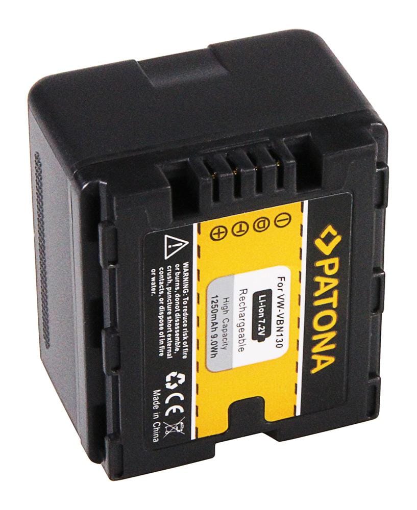 PATONA Akku für Panasonic VBN130 VBN130E VW-VBN130 SD800 SD900 TM900