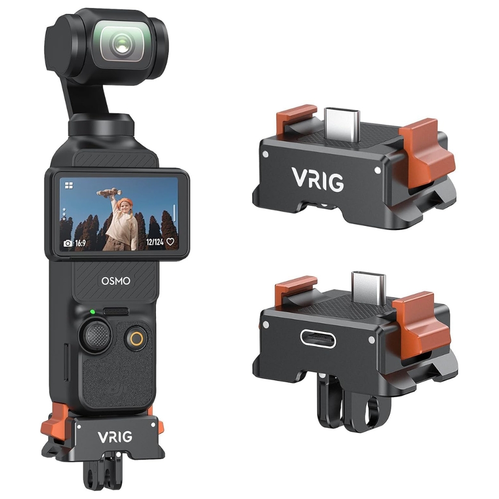 Adapter für DJI Osmo Pocket 3 - 4-in-1 Metallbasis mit Typ-C 1/4-Zoll-Gewinde
