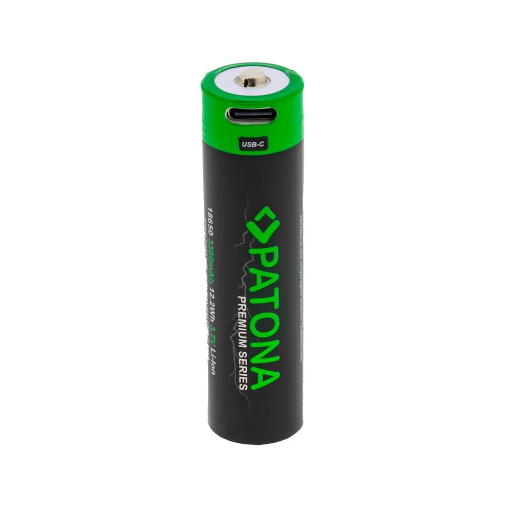 PATONA Premium 18650 Li‑Ion Akku mit USB‑C Input 3,7 V 3300 mAh PATONA Premium 18650 Li‑Ion Akku mit USB‑C Input 3,7 V 3300 mAh