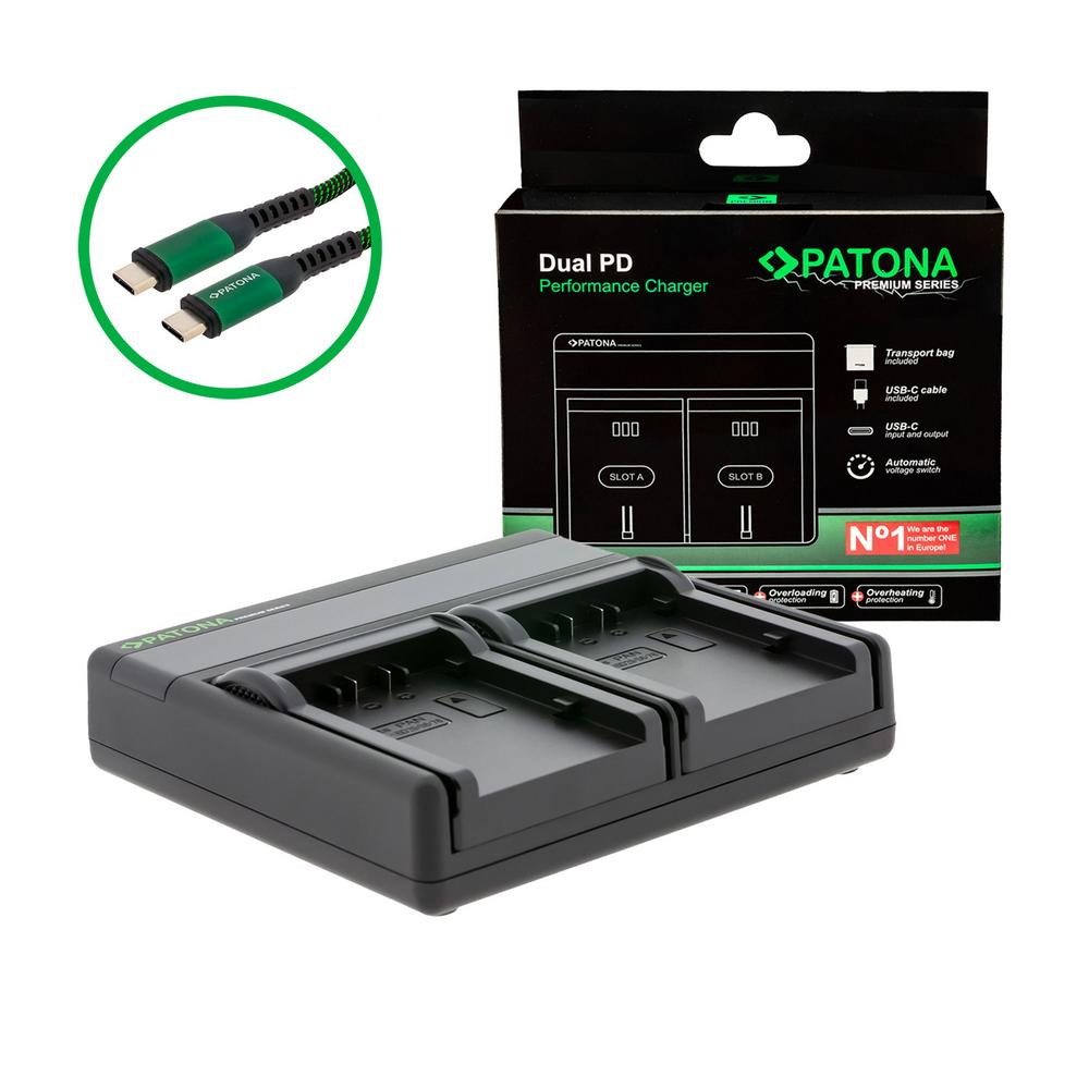 PATONA Premium Dual PD Performance Ladegerät für Panasonic VW-VBD26 inkl. USB-C input/output PATONA Premium Dual PD Performance Ladegerät für Panasonic VW-VBD26 inkl. USB-C input/output