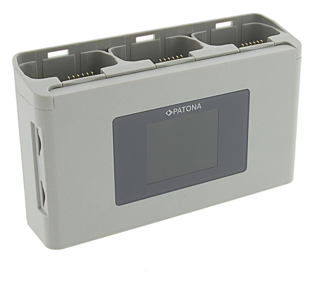 PATONA Platinum Triple Ladegerät BC-JMI2B für DJI Mini 2 Mavic Mini mit Powerbank und Speicherkartenfach