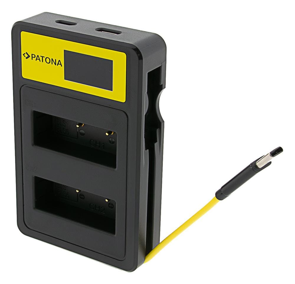 PATONA Smart Dual LCD USB Ladegerät für Olympus PS-BLS1 PS-BLS5 Fuji NP-140 FinePix S100FS S205EXR PATONA Smart Dual LCD USB Ladegerät für Olympus PS-BLS1 PS-BLS5 Fuji NP-140 FinePix S100FS S205EXR