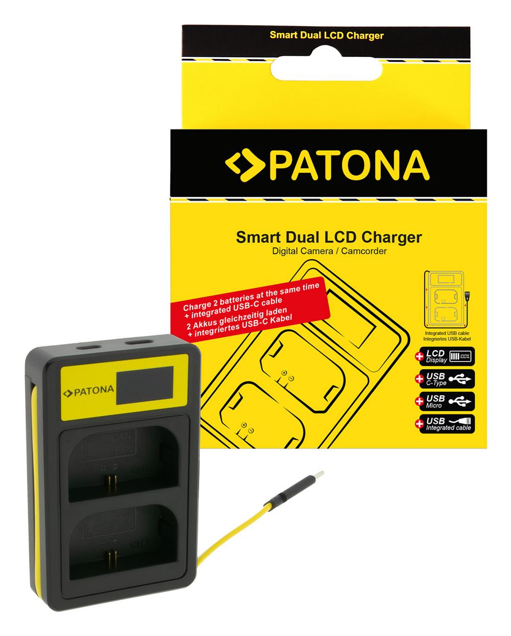 PATONA Smart Dual LCD USB Ladegerät für Canon LP-E6 EOS 5D 60D 60Da 6D 7D EOS70D EOS-70D PATONA Smart Dual LCD USB Ladegerät für Canon LP-E6 EOS 5D 60D 60Da 6D 7D EOS70D EOS-70D