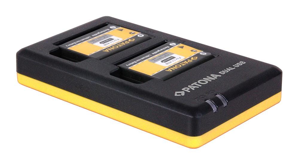 PATONA Dual Schnell-Ladegerät für Olympus Li40B, Li-40B inkl. Micro-USB Kabel