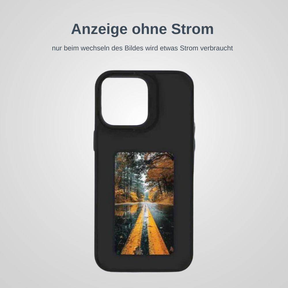 iPhone 15 Schutzhülle mit NFC-basiertem Display für Bildanzeige