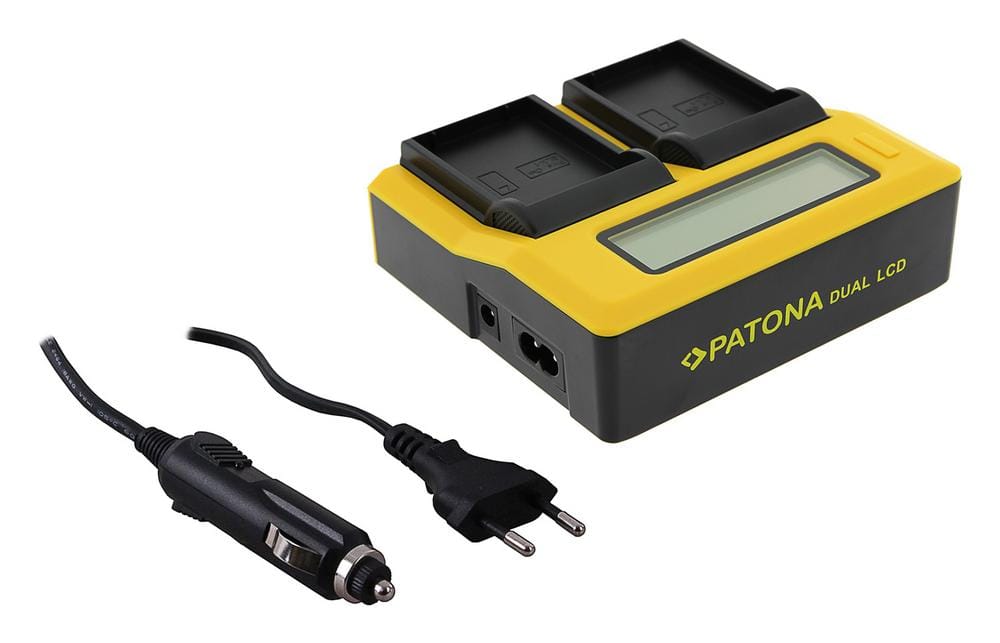 PATONA Dual LCD USB Ladegerät für Olympus OM-1 BLX-1