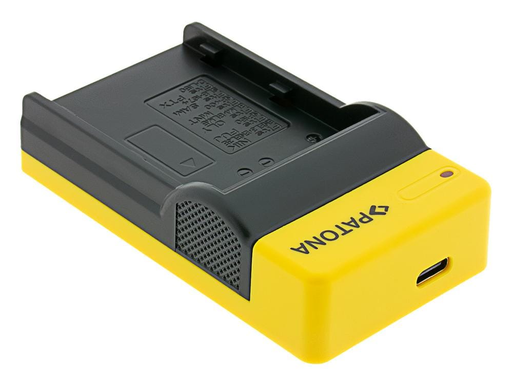 PATONA Slim USB Ladegerät mit USB‑C Input für Nikon EN‑EL3, Konica Minolta Dynax 5D und Dynax 7D