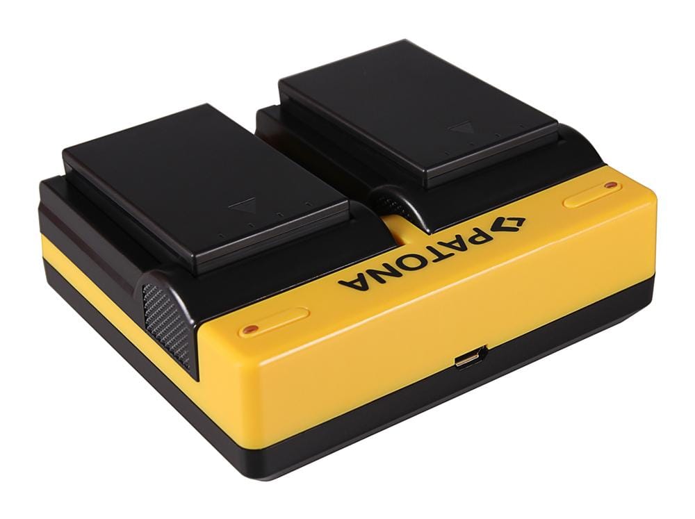 PATONA Dual Ladegerät für Olympus PS-BLS1 Evolt E400 E-400 E410 inkl. Micro-USB Kabel