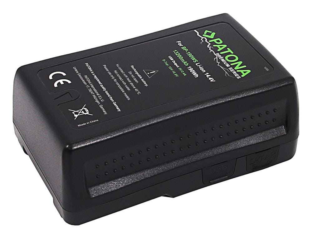 PATONA Premium Akku V-Mount 190Wh für Sony BP190WS DSR 250P 600P 650P 652P
