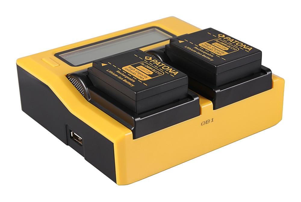 PATONA Dual LCD USB Ladegerät für Panasonic BLC12 BLC12PP DMWBLC12 E DMW-BLC12 E