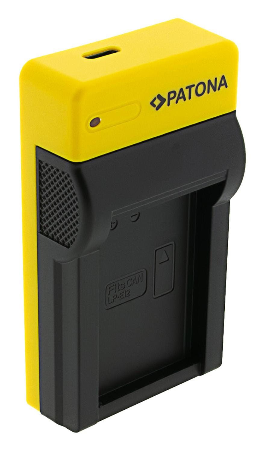 PATONA Slim USB Ladegerät mit USB-C Input für Canon LP-E12 EOS M