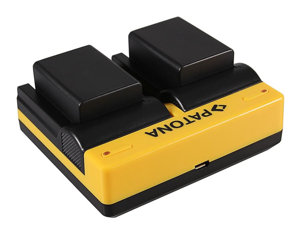 PATONA Dual Ladegerät für Samsung IA-BP210E HMX HMXH203 HMX-H203 IA-BP210E SMX SMXF40 inkl. Micro-USB