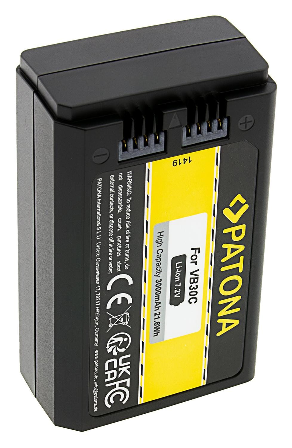 PATONA Akku VB30 für Godox V1 Pro Rundkopf Kamerablitz mit USB-C Input PATONA Akku VB30 für Godox V1 Pro Rundkopf Kamerablitz mit USB-C Input