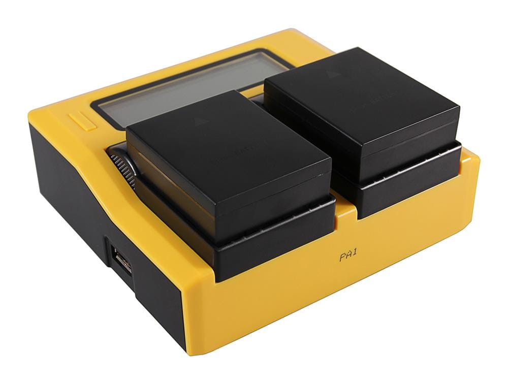 PATONA Dual LCD USB Ladegerät für Olympus BLH-1 OM-D EM-1 Mark 2 EM-1 Mark II