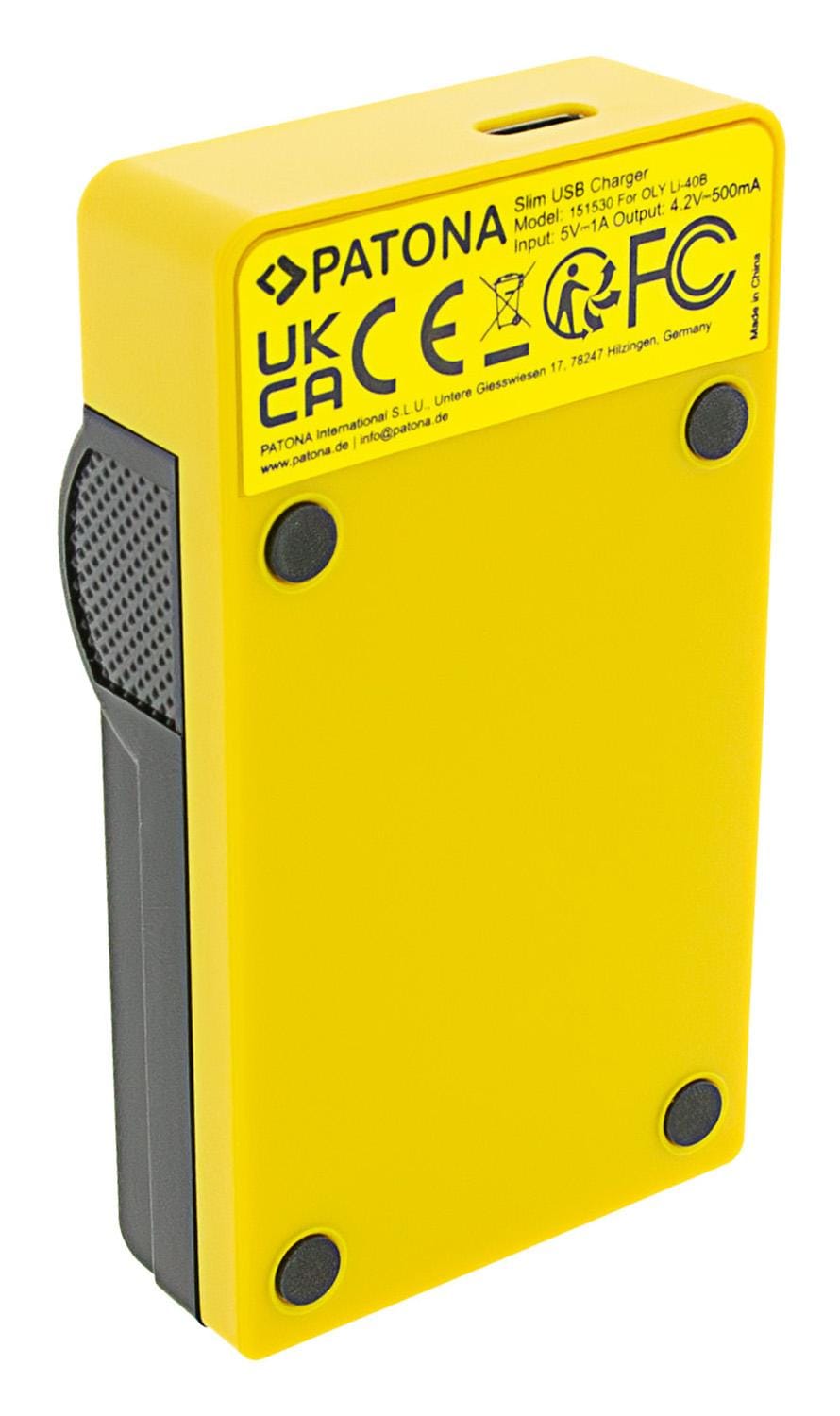 PATONA Slim USB Ladegerät mit USB-C Input für Olympus Li-40B Li-42B Nikon EN-EL10 PATONA Slim USB Ladegerät mit USB-C Input für Olympus Li-40B Li-42B Nikon EN-EL10