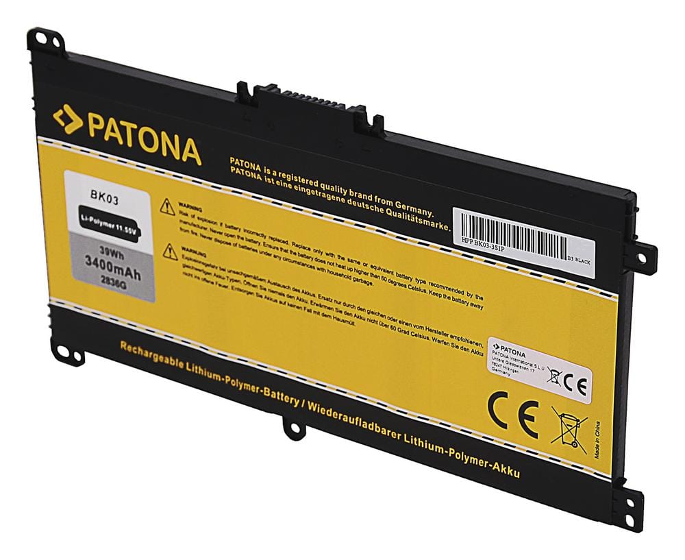 PATONA Akku für HP BK03 Pavilion X360 BK03XL 916811-855 TPN-W125 HSTNN-LB7S HSTNN-UB7G