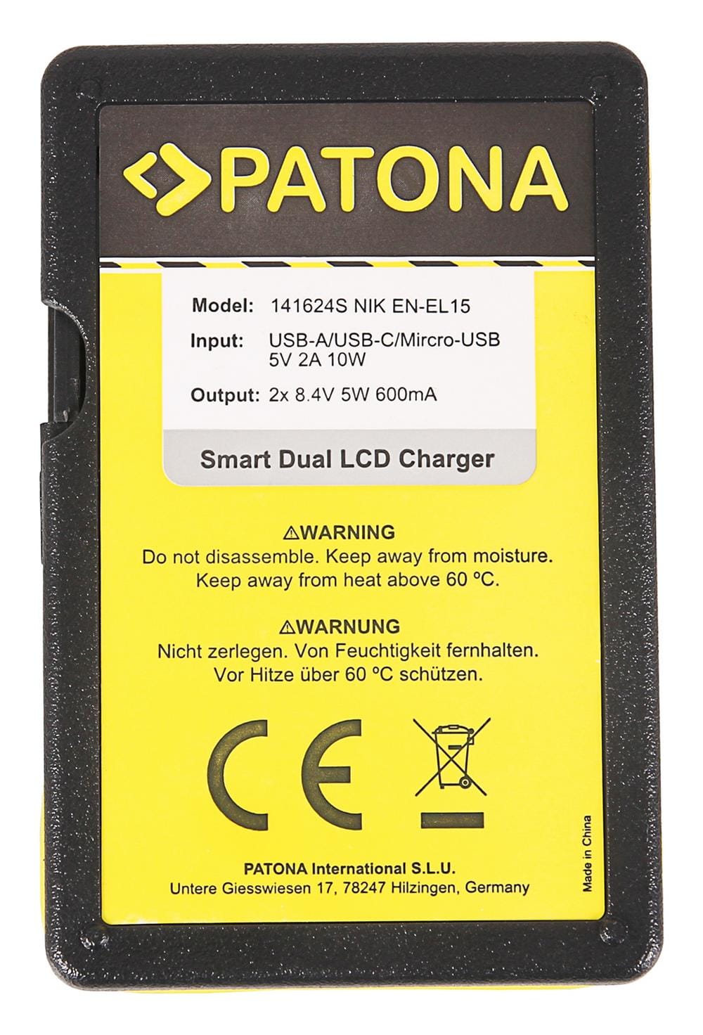 PATONA Smart Dual LCD USB Ladegerät für Nikon EN-EL15 Akkus – kompatibel mit D600 D610 D7000 D7100 D800 D8000 D800E D810 Z6 Z7 PATONA Smart Dual LCD USB Ladegerät für Nikon EN-EL15 Akkus – kompatibel mit D600 D610 D7000 D7100 D800 D8000 D800E D810 Z6 Z7