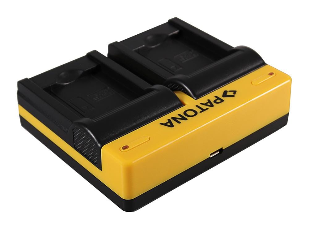 PATONA Dual Ladegerät für Panasonic DMW-BCL7 Lumix F5 FH50 FS50 SZ3 SZ9 XS1 inkl. Micro-USB Kabel