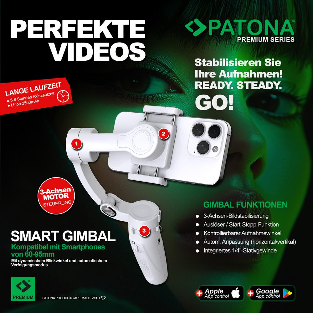 PATONA Premium 3 Achsen Gimbal für Smartphone PATONA Premium 3 Achsen Gimbal für Smartphone