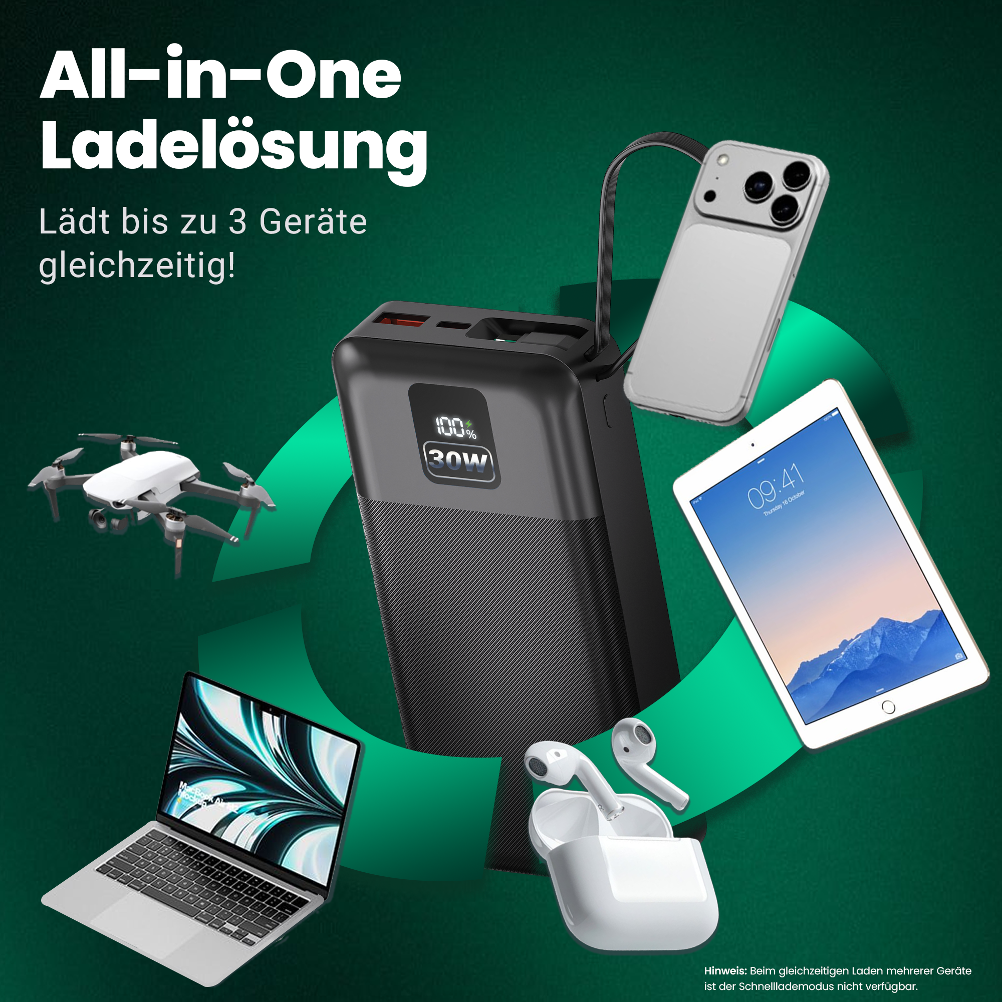 PATONA Premium Powerbank Stark 6.0 PD 30 W 20.000 mAh mit integriertem USB-C-Kabel PATONA Premium Powerbank Stark 6.0 PD 30 W 20.000 mAh mit integriertem USB-C-Kabel