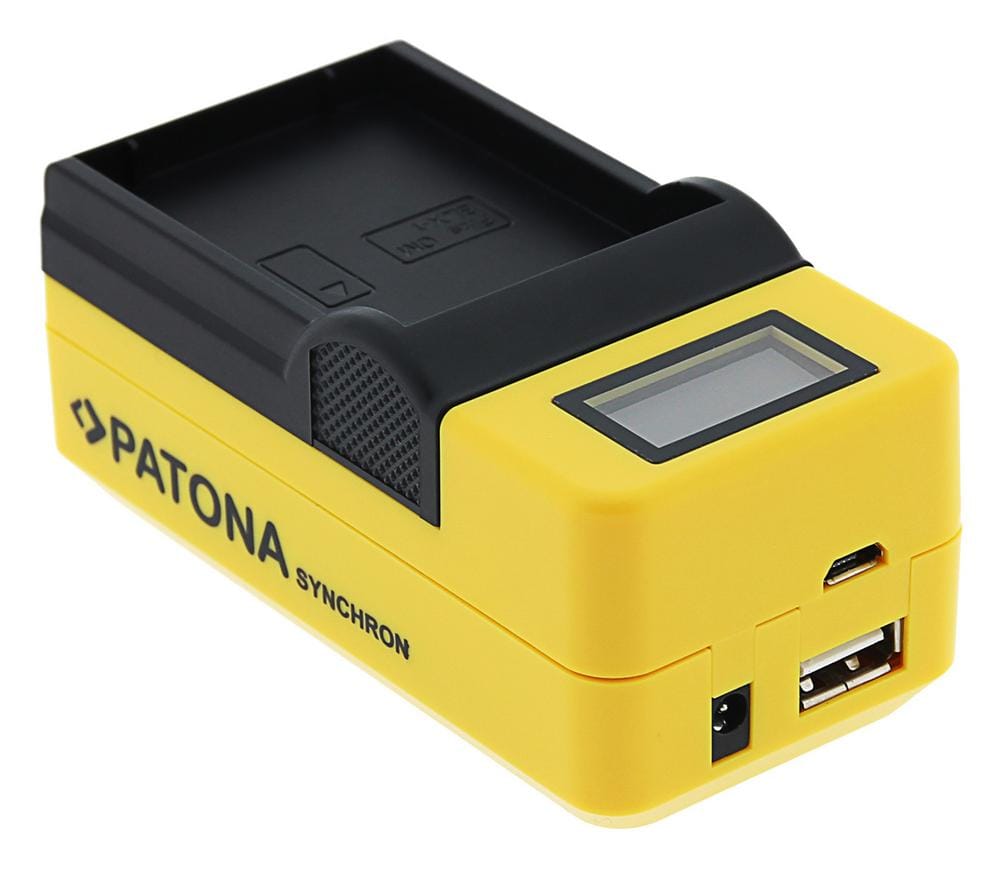 PATONA Synchron USB Ladegerät für Olympus OM-1 BLX-1 mit LCD-Display